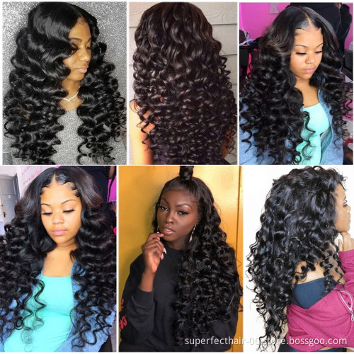 New Arrival 100% Brazilian 12 inch-30 inch Human Hair Wig Transparent lace wig,Loose Deep Cuticle Aligned Lace Front Wig